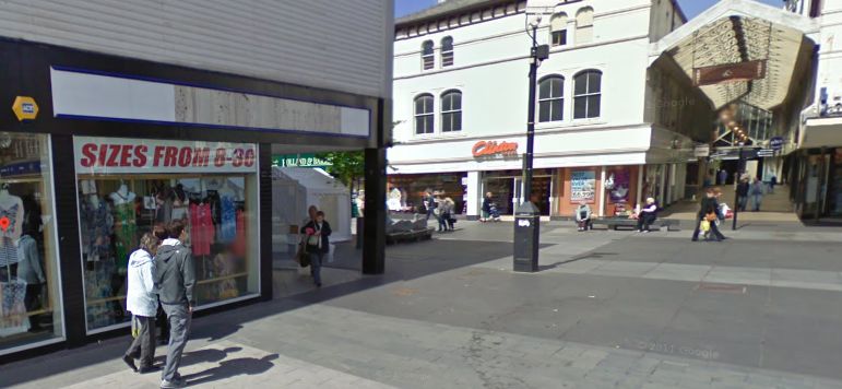 Chapel Street in Southport town centre in May 2011. Clintons Cards