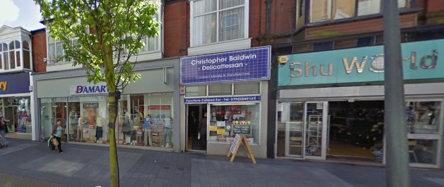 Chapel Street in Southport town centre in May 2011. Damart, Christopher Baldwin Delicatessen and Shu World