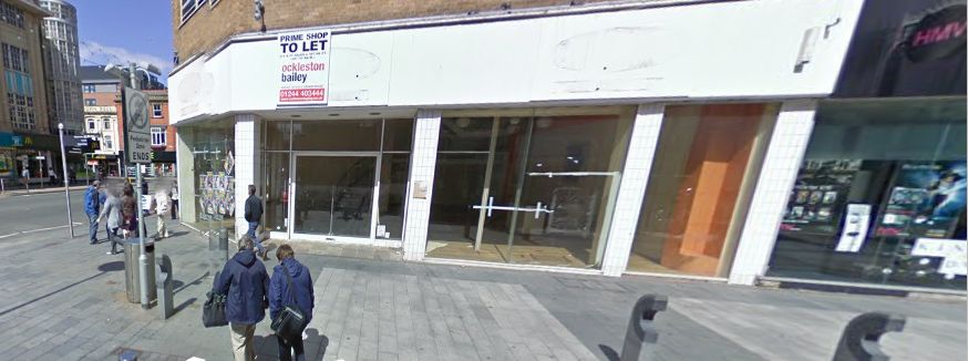 Chapel Street in Southport town centre in May 2011. The vacant former Blacks camping store, now Costa Coffee