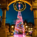 The Southport BID Christmas tree, installed in the Town Hall Gardens in Southport town centre by lighting firm IllumiDex UK Ltd. Photo by Matt Dodd