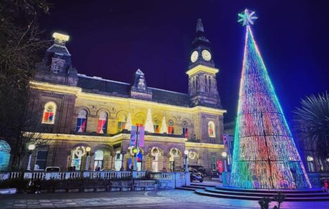Southport sparkles after illuminated Christmas tree installed in Town Hall Gardens