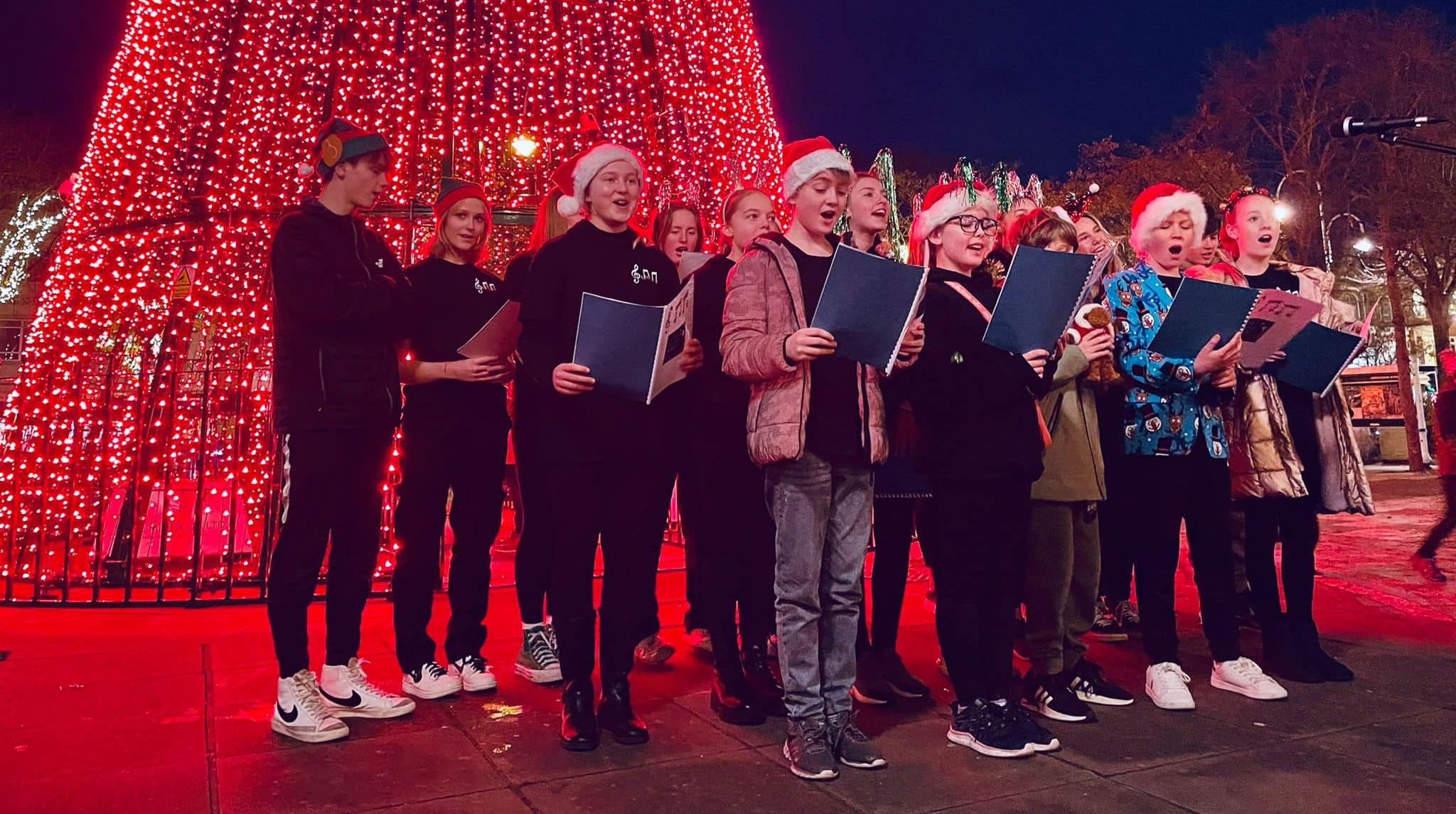 Thousands of people enjoyed the Festive Fun Day in Southport. Singers from SONG. Photo by Andrew Brown Media