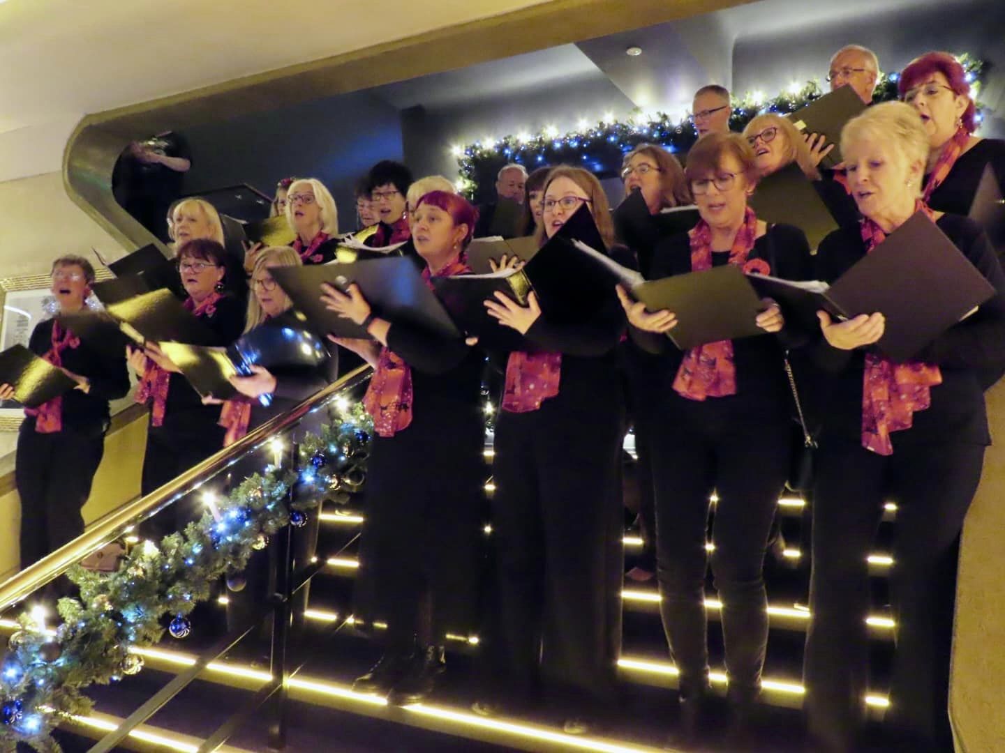 The Christmas lights switch on has taken place at The Grand on Lord Street in Southport. The Southport Singers. Photo by Andrew Brown Media
