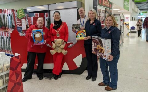 ASDA Southport invites shoppers to support their Christmas Toy Appeal via their big red sleigh