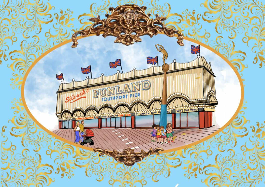 The new Southport 2023 Calendar by Ruth Spillane Illustrations. Silcock's Funland