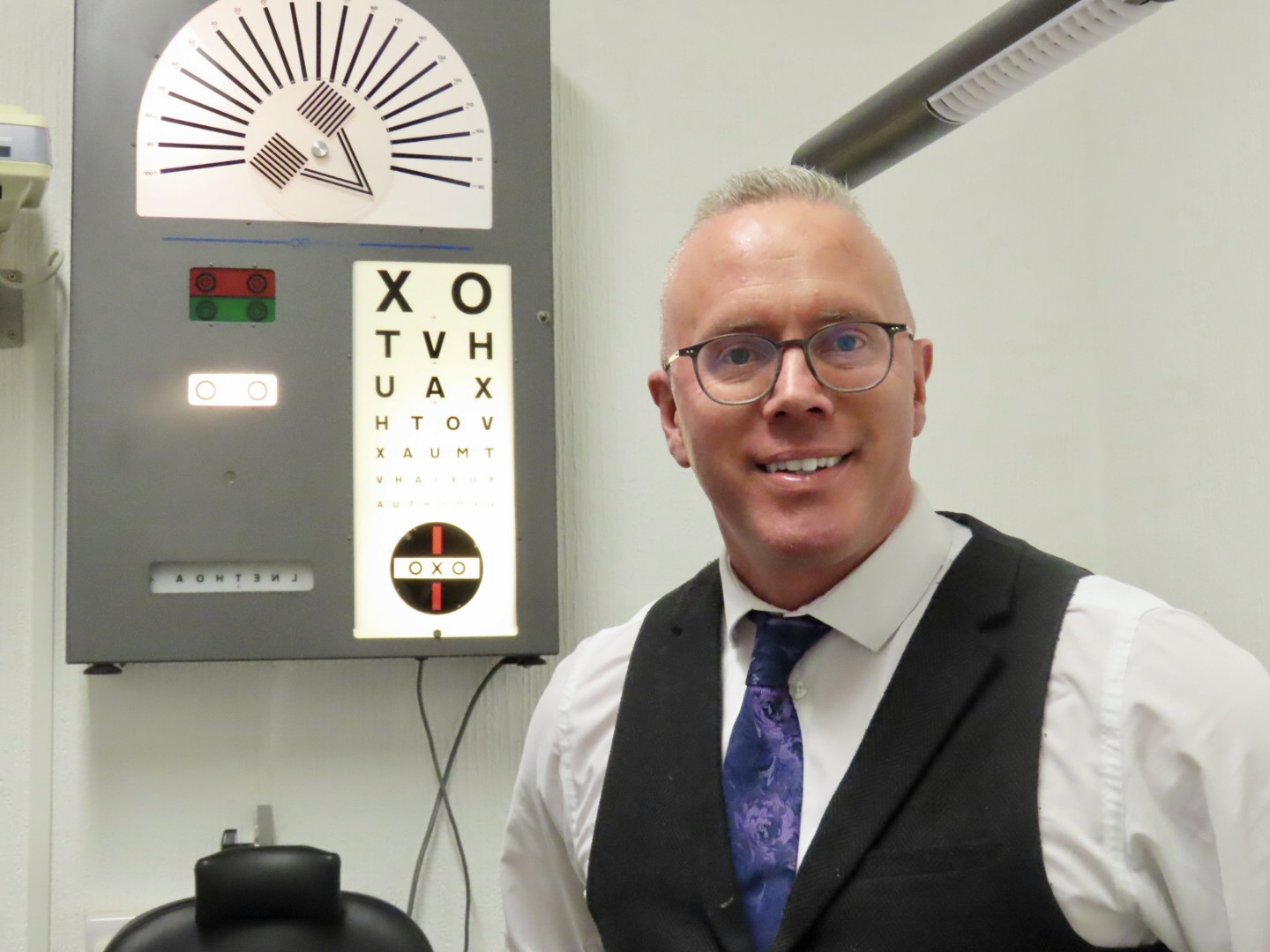 Crystal Clear Opticians in Southport. Neil Mattack. Photo by Andrew Brown Media