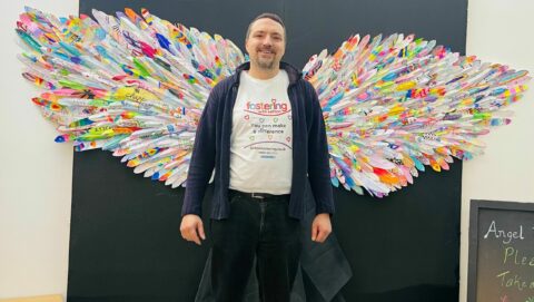 Angel Wing art installation highlights foster carers and the 614 children in care in Sefton