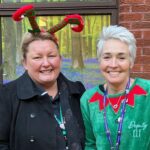 Hilary McLean, right, receives her Cavell Star award from Lynne Barnes, Director of Nursing, Midwifery and Therapies, at Southport and Ormskirk Hospital Trust.