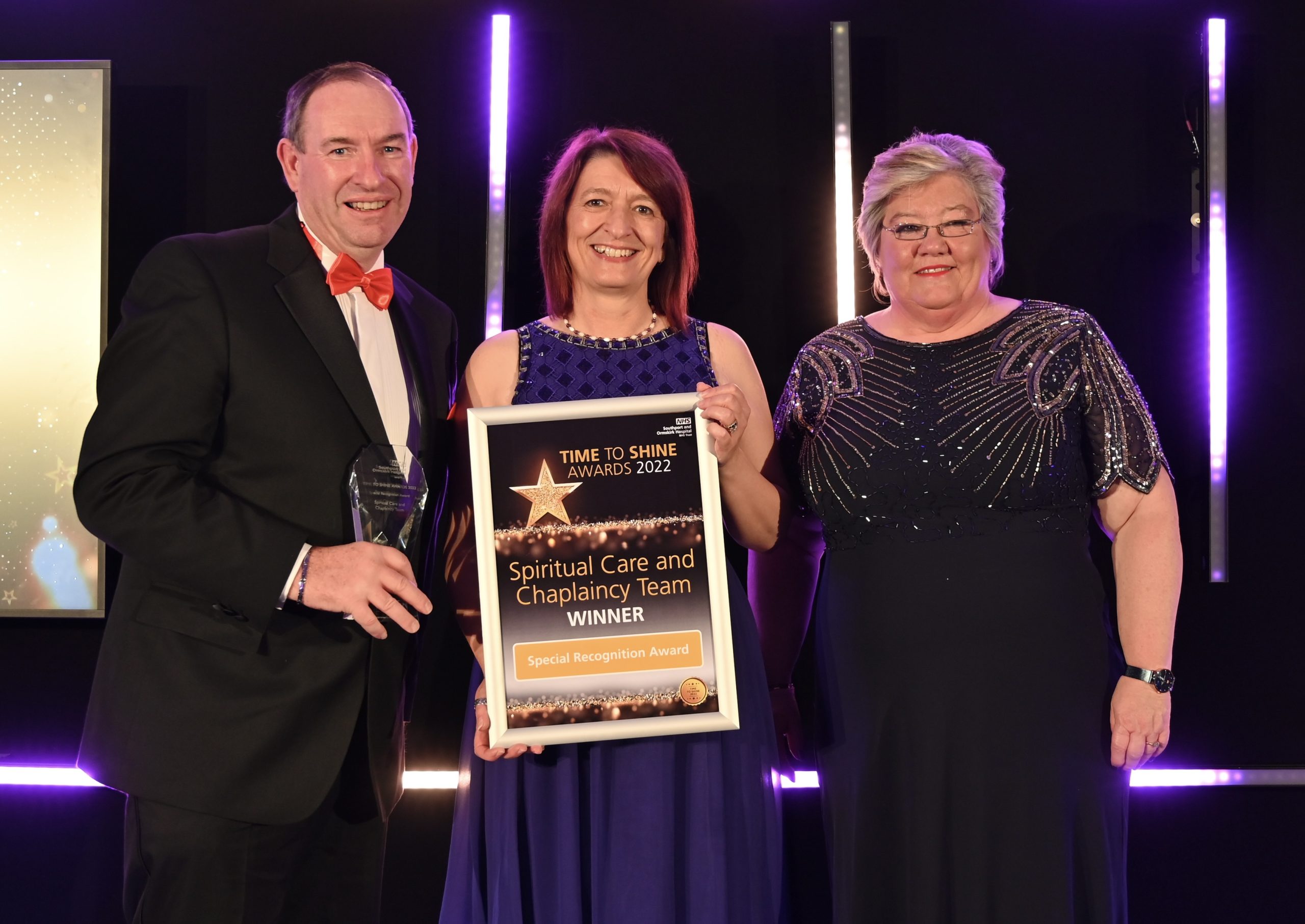 NHS heroes from across Southport and Ormskirk Hospital NHS Trust have been honoured at the 2022 Time to Shine Awards. The Spiritual Care and Chaplaincy Team won The Special Recognition Award