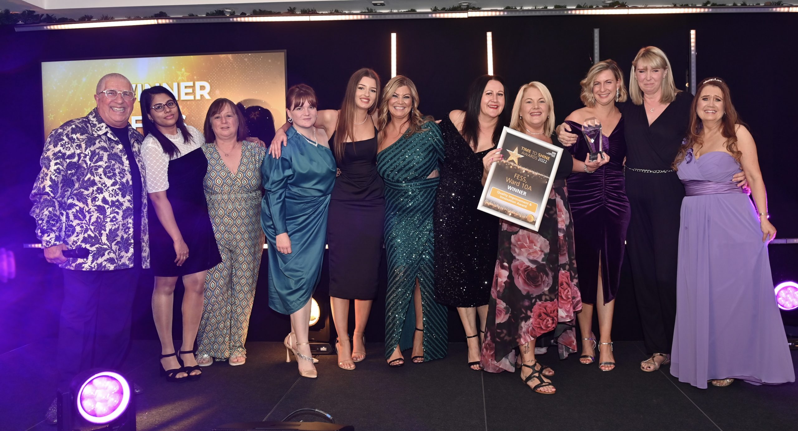 NHS heroes from across Southport and Ormskirk Hospital NHS Trust have been honoured at the 2022 Time to Shine Awards. The Quality Improvement & Innovation Award was presented to the Frail, Elderly, Short-Stay Team (FESS), Ward 10a