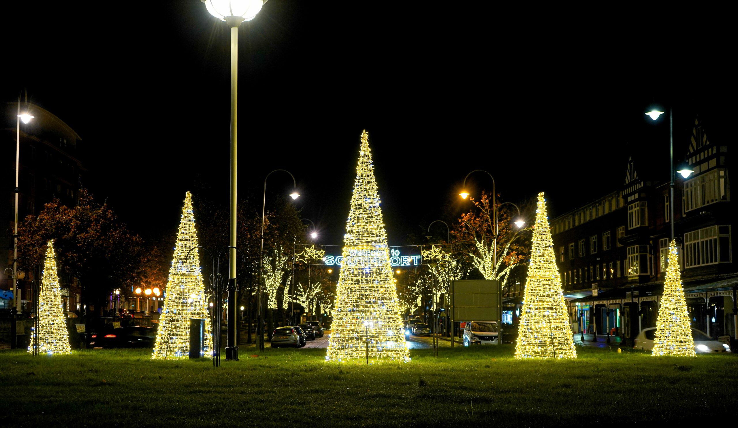 The lights on Lord Street in Southport provided by Southport BID. Photo by Southport BID