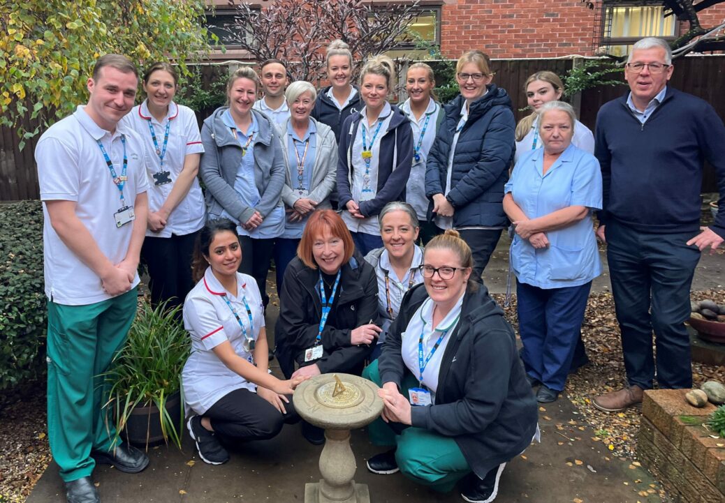 A sundial has been added to the Garden of Reflection at Southport and Formby District General Hospital in memory of much-loved former member of staff Nell Draper
