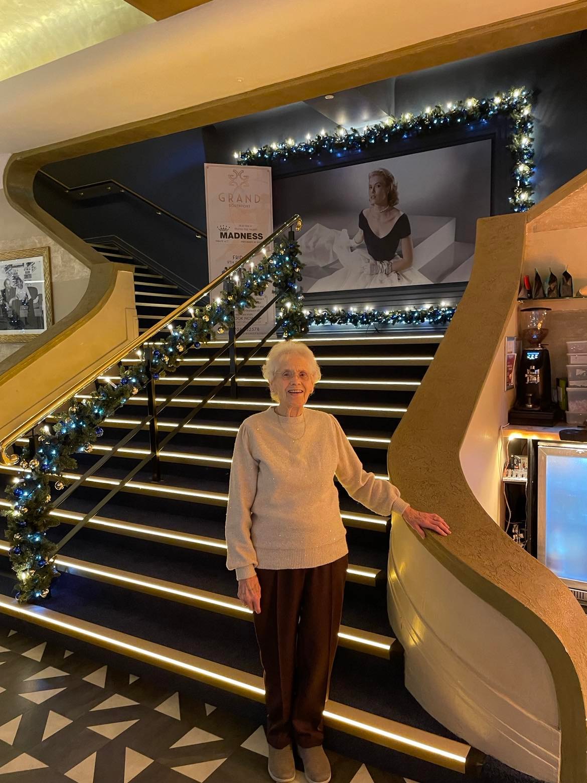 Vera Guest aged 94 who worked as an usherette at The Grand in Southport during World War Two has been treated to a VIP afternoon tea there. Photo by Steve Ashcroft