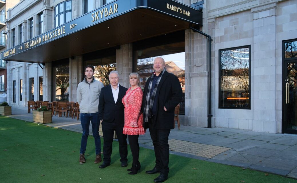 Launching the Pride Of Sefton Awards are (from left): Southport BID Head of Operations Luke Randles; Stand Up For Southport Founder Andrew Brown; Mikhail Hotel and Leisure Head of Marketing and Communications Amanda Provan; and Mikhail Hotel owner Andrew Mikhail. Photo by Dave Brown Photography