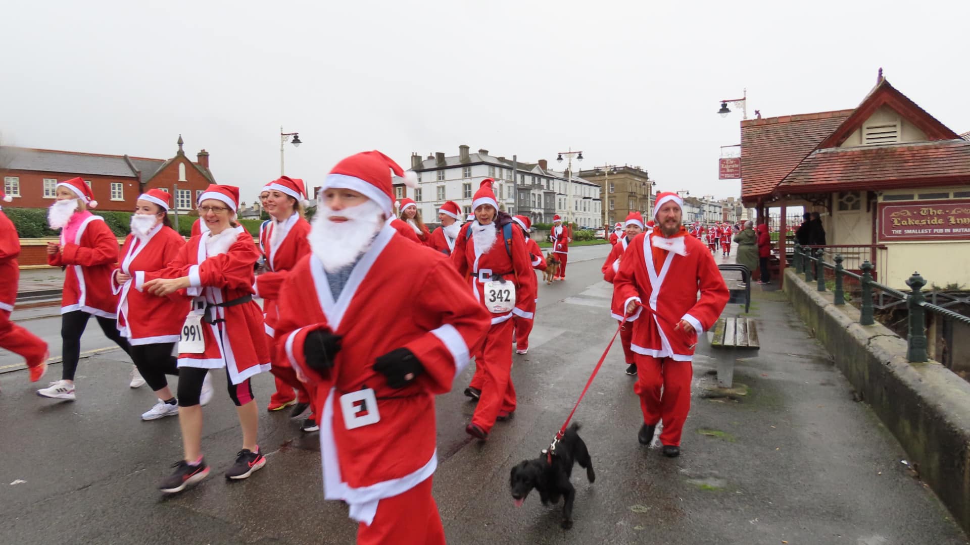 Runners enjoyed the Southport Santa Sprint for Queenscourt Hospice sponsored by Silcock's. Photo by Andrew Brown Media