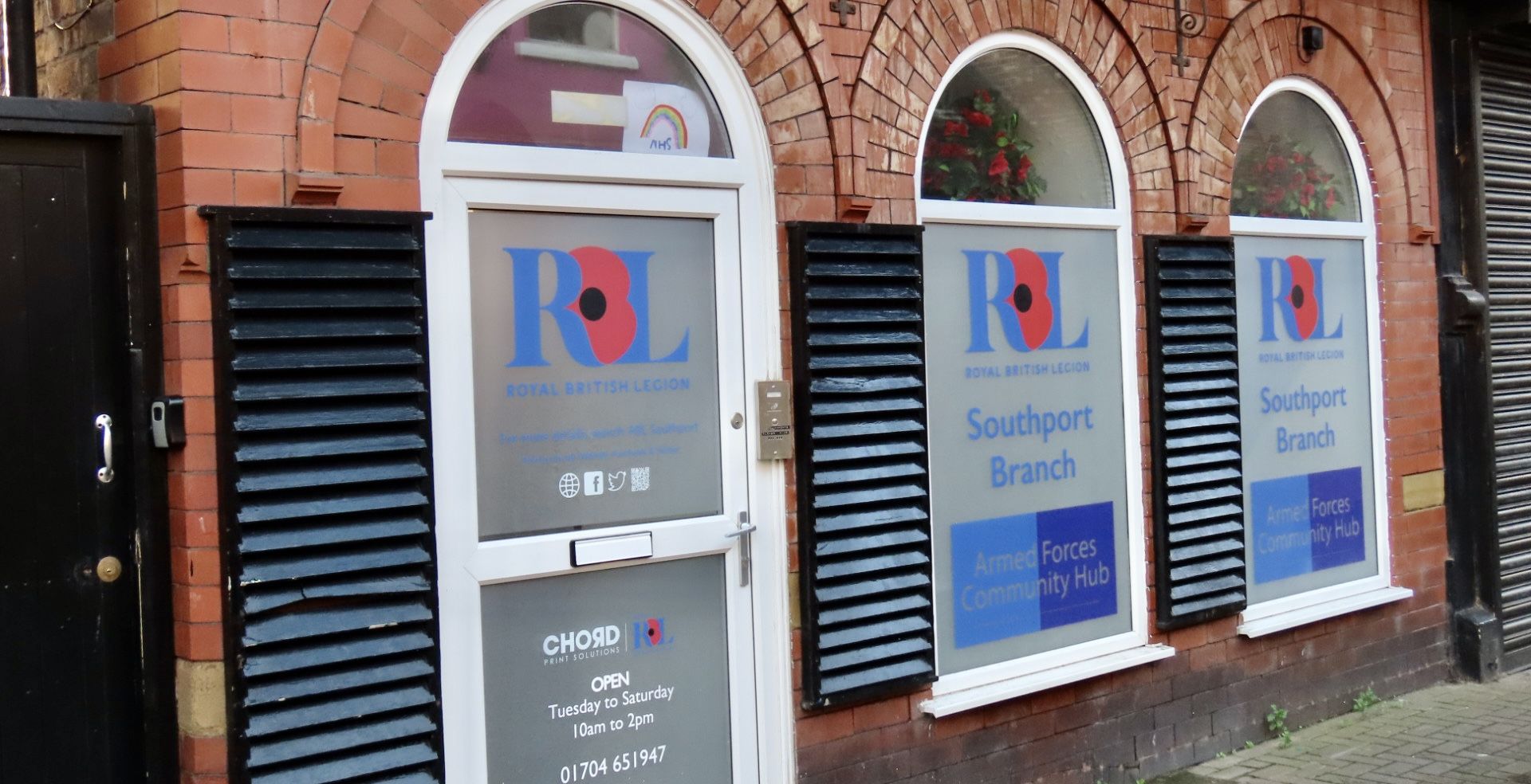 The Southport Armed Forces Community Hub on Wesley Street in Southport. Photo by Andrew Brown Media