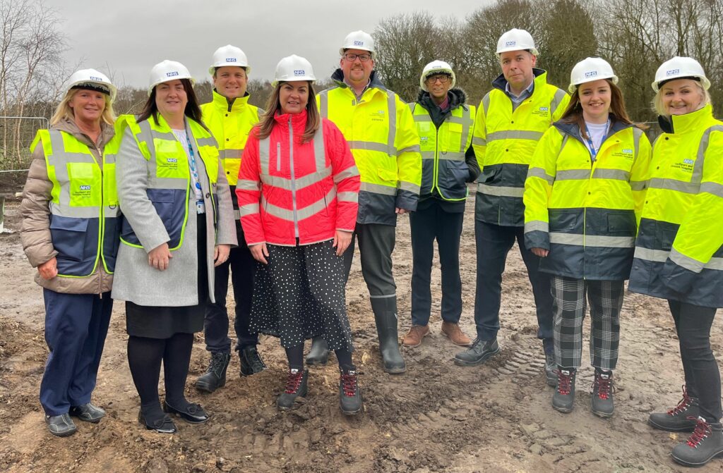Staff from Southport and Ormskirk Hospital NHS Trust look at the first stages of the development work at Ormskirk Hospital