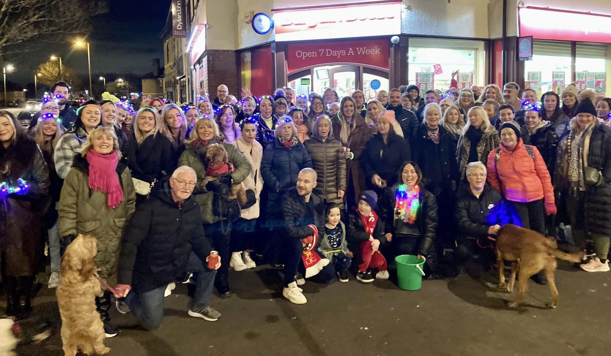 Scores of people took part in a fundraising walk from Ainsdale to Birkdale in Southport to raise money for Katie Froggatt. Photo by Andrew Brown Media