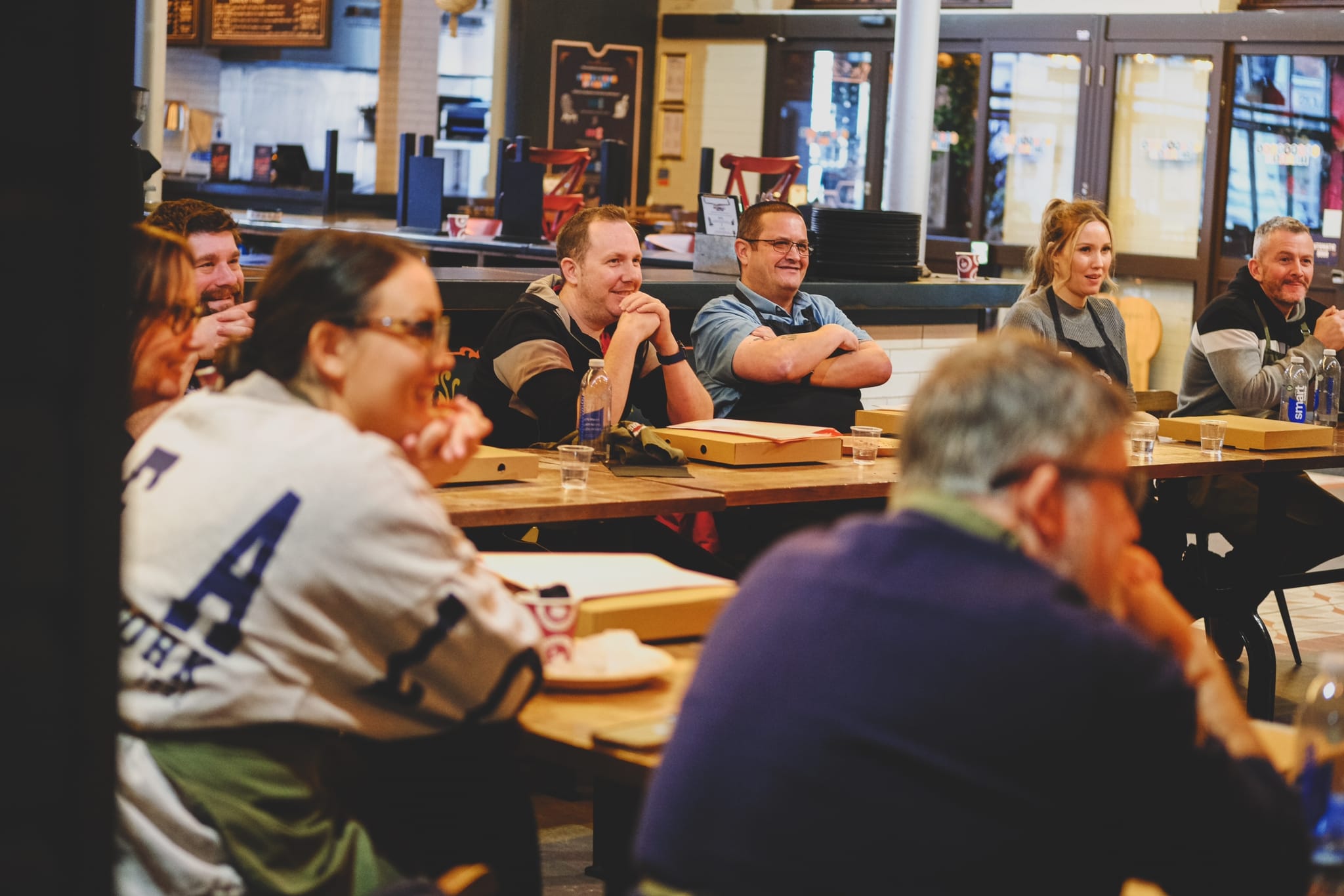 Dan Johnstone, owner of 600 Degrees and Rob Swire owner of Graft Pizza hosted a Pizza 101 masterclass in Southport Market. Photo by Ollie Cowan Photography