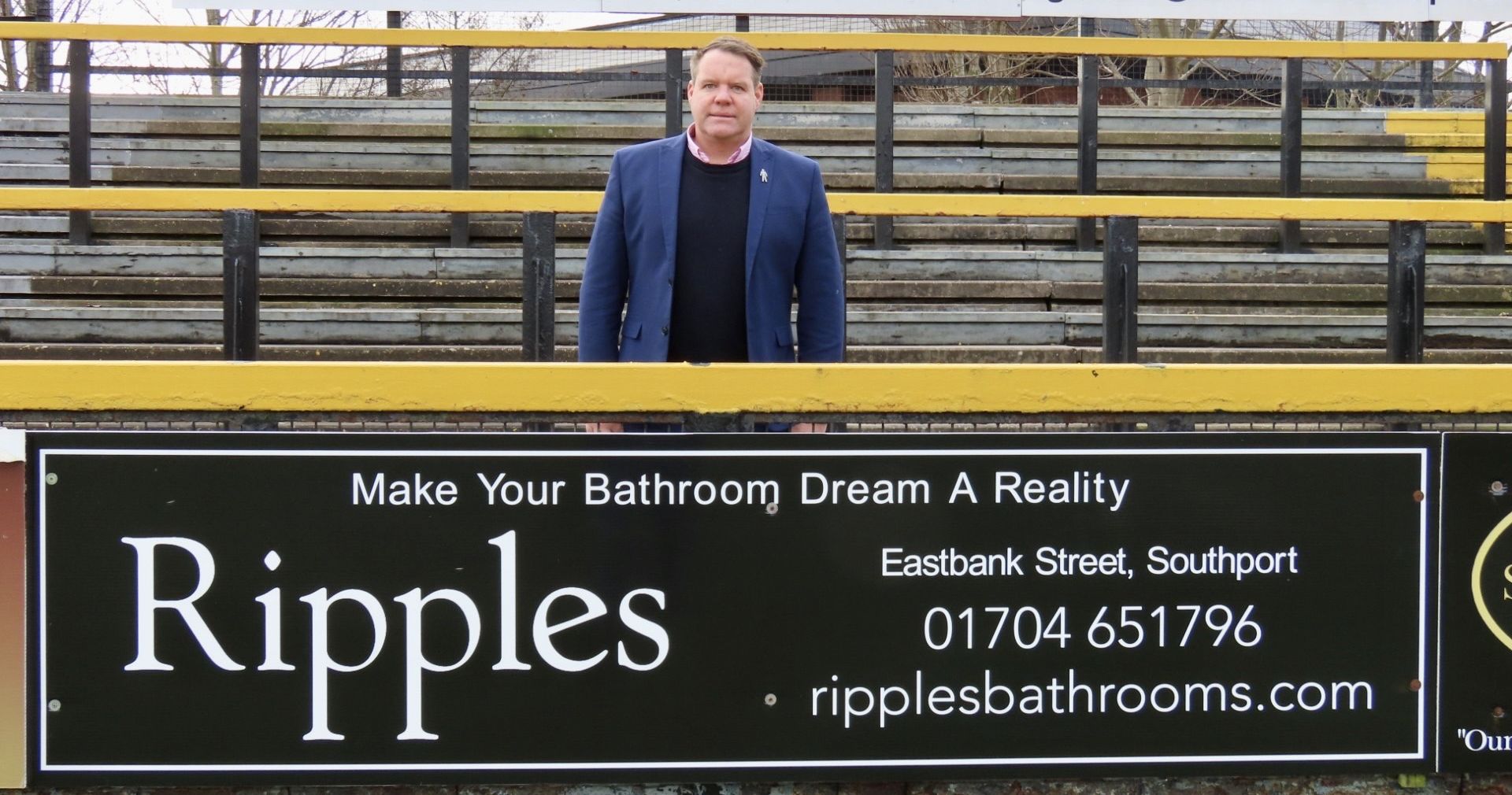 Steven Brown is supporting local companies with sponsorship opportunities at Southport Football Club. Photo by Andrew Brown Media