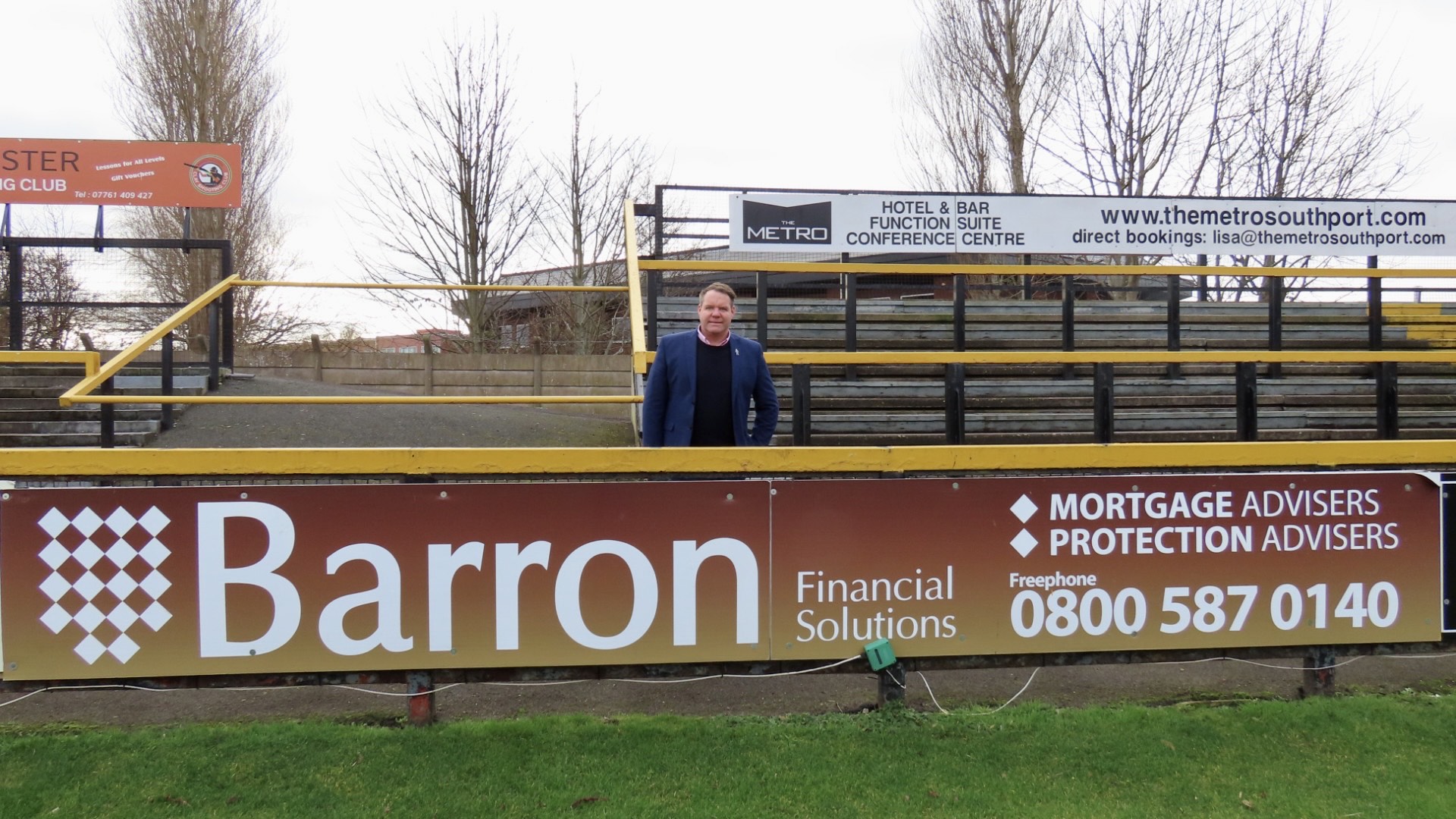 Steven Brown is supporting local companies with sponsorship opportunities at Southport Football Club. Photo by Andrew Brown Media