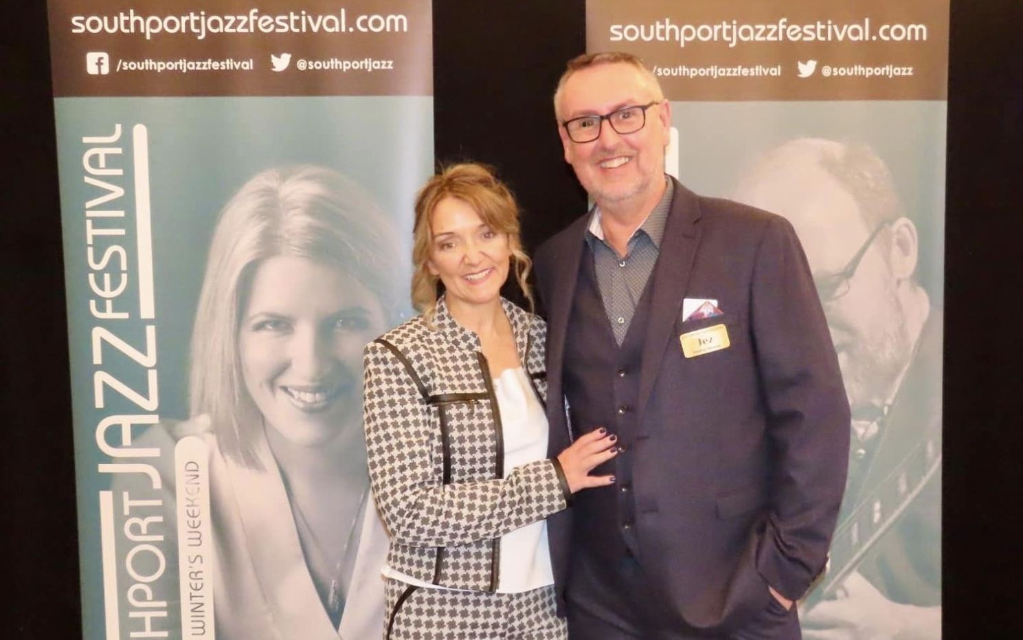 Southport Jazz Festival Directors Emma Holcroft and Jez Murphy. Photo by Andrew Brown Media
