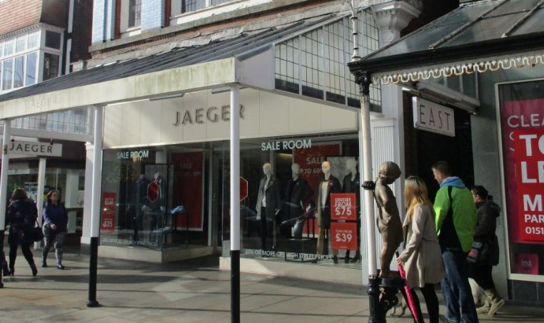 The former Jaegar shop on Lord Street in Southport