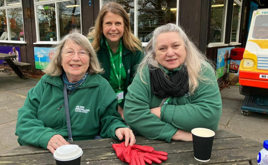 Carol, a Macmillan volunteer, with Justine Shenton and Julia Fahey from the Macmillan centre at the last Parkrun at Hesketh Park in Southport