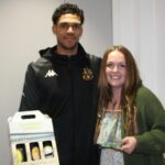 The Southport Brewery Man Of The Match against Kettering Town, chosen by our Match Sponsors Root 64 Fresh Market, and receiving The Adam Le Roi Trophy was Keenan Quansah