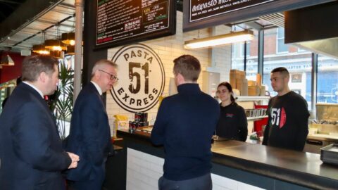 Success of Southport Market celebrated as Michael Gove visits to chat with traders