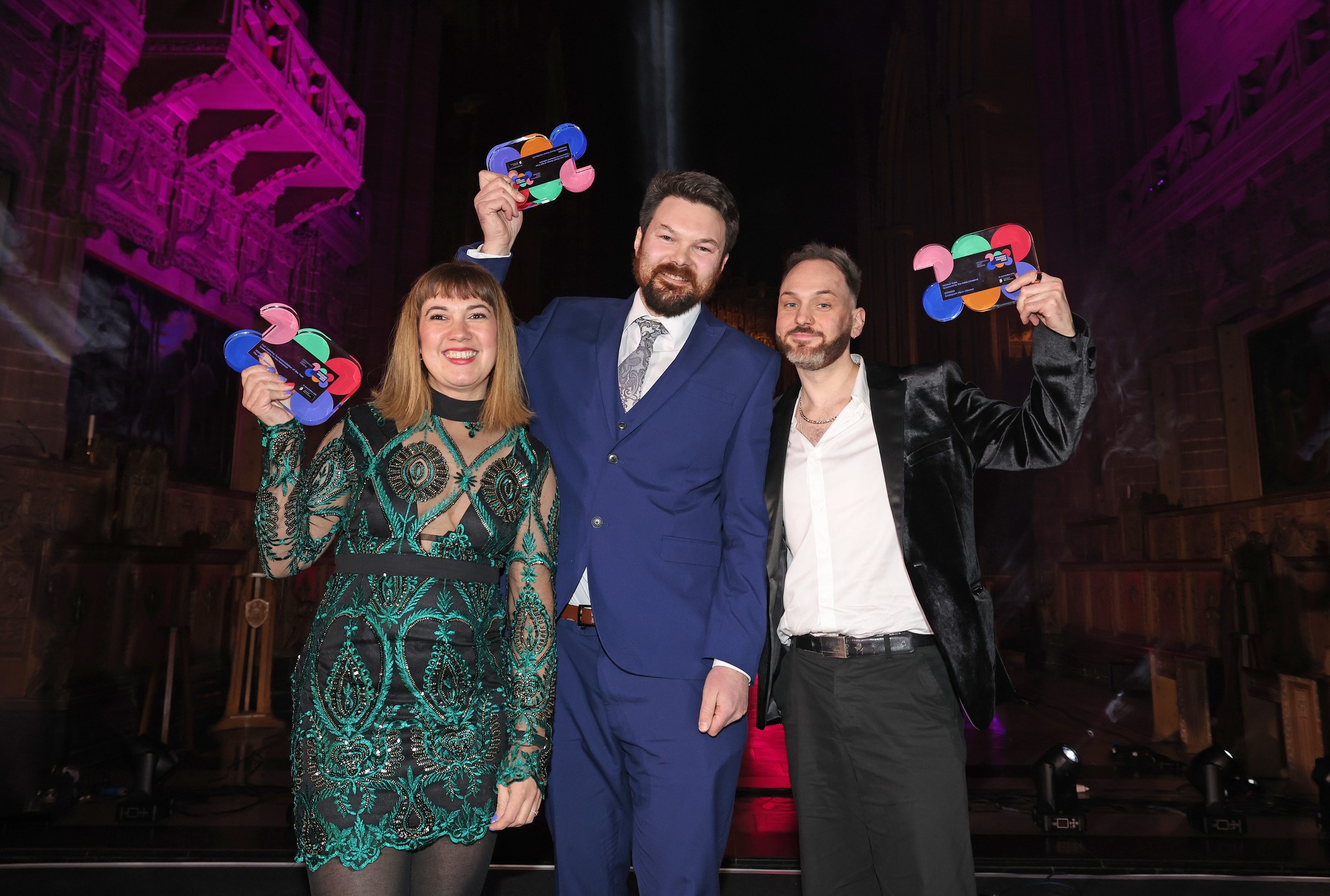 The three Southport winners at the 2023 Liverpool City Region Tourism Awards. They are (from left):  Louise Williams, Eden Warehouse  Anthony Duffey, Sunnyside Guest House  Andy harrison, Southport Bijou Cinema  Picture by Gareth Jones