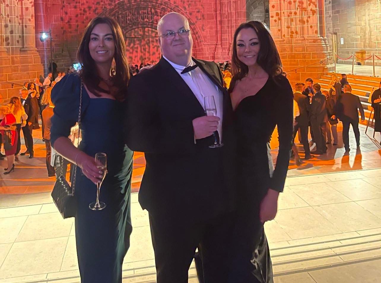 Silcock Leisure Group was honoured at the 2023 Liverpool City Region Tourims Awards for their historic Carousel. Pictured are Serena Silcock-Prince, Justin Prescott and Taryn Marissa Dodd