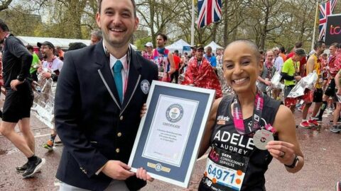 Adele Roberts sets Guinness World Record at London Marathon inspired by ‘cancer warriors and NHS heroes’
