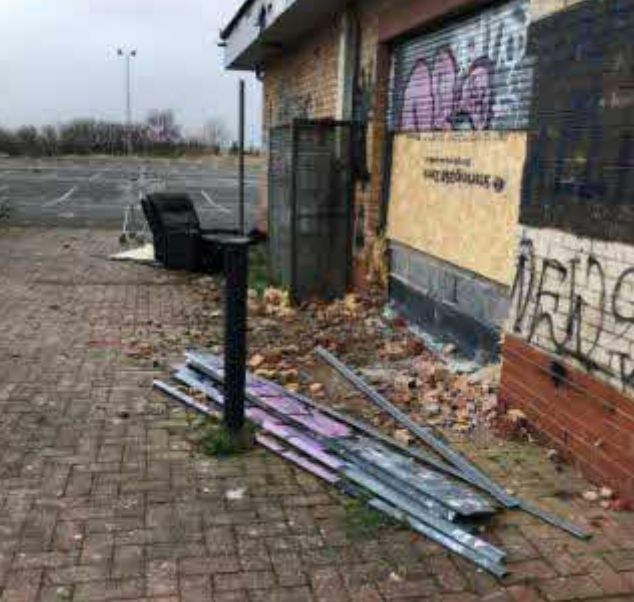 Vandalism at the Kew Park and Ride site in Kew in Southport