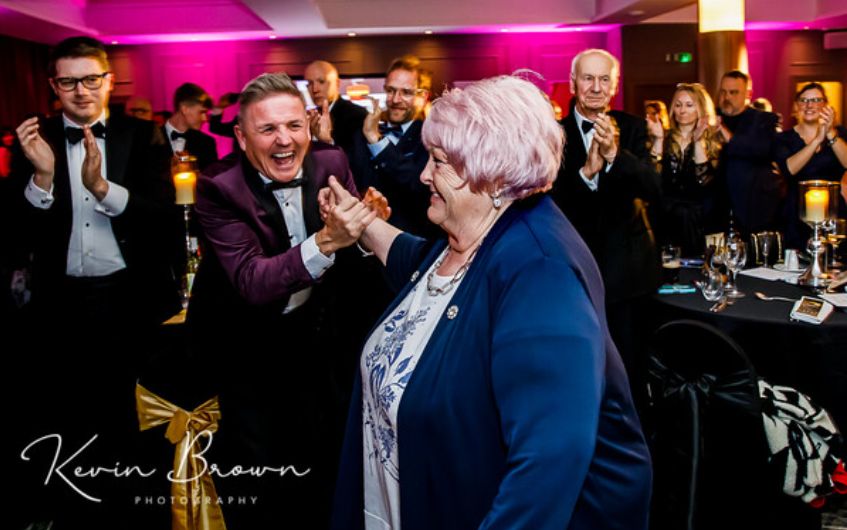 Southport Lifeboat founder Kath Wilson celebrates winning the main Pride Of Sefton Award. Photo by Kevin Brown Photography