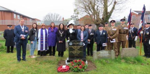 Crowds honour Victoria Cross war hero who saved 200 lives as new headstone unveiled