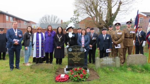 Crowds honour Victoria Cross war hero who saved 200 lives as new headstone unveiled