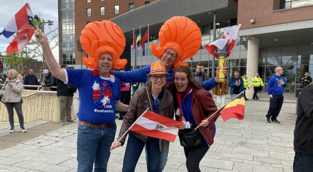 Fans at the Eurovision Song Contest in Liverpool. Photo by Andrew Brown of Stand Up For Southport