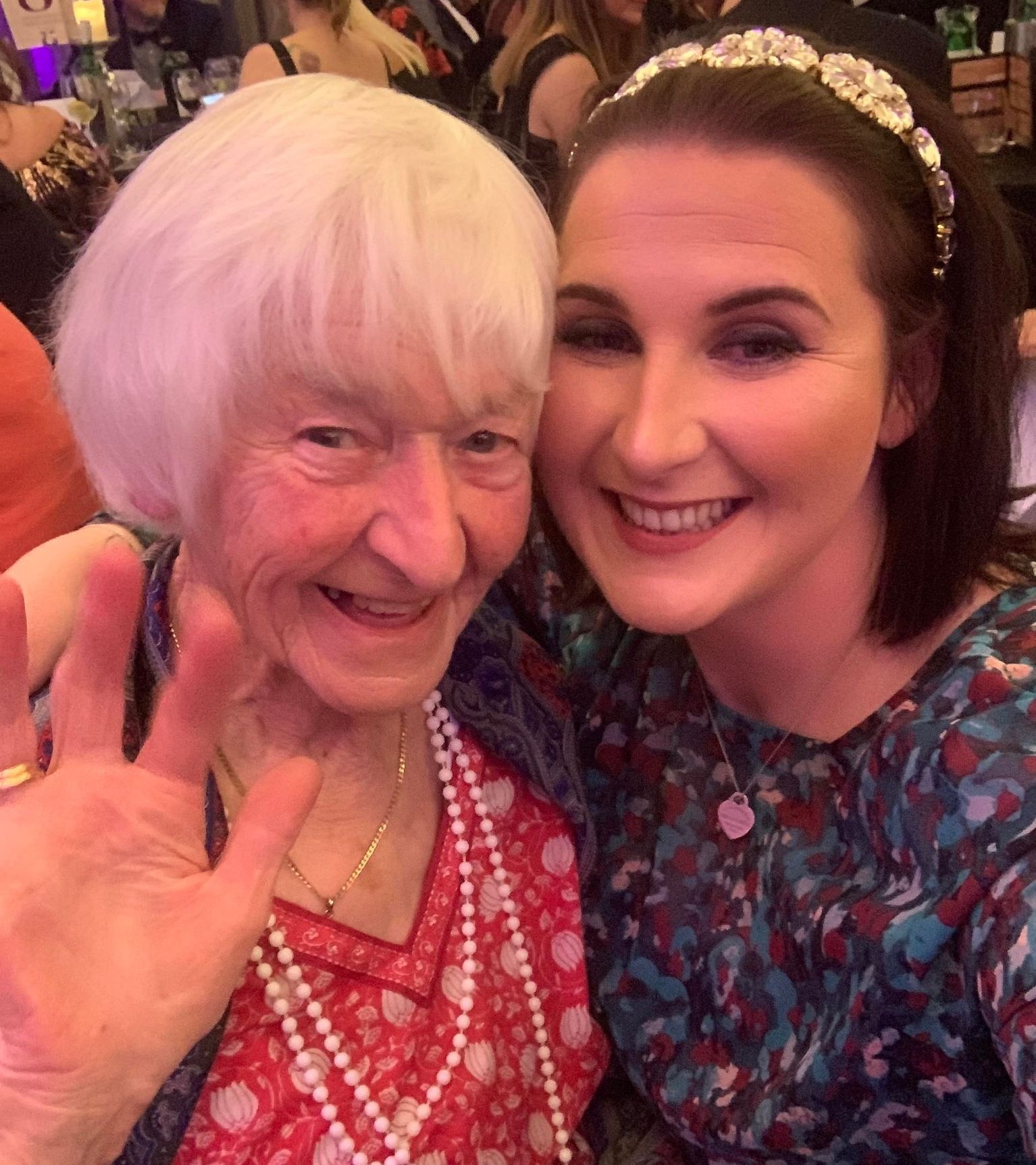Hilda Blomley was a finalist at the 2023 Pride Of Sefton Awards. She is pictured with Hayley Jones. Photo by Hayley Jones