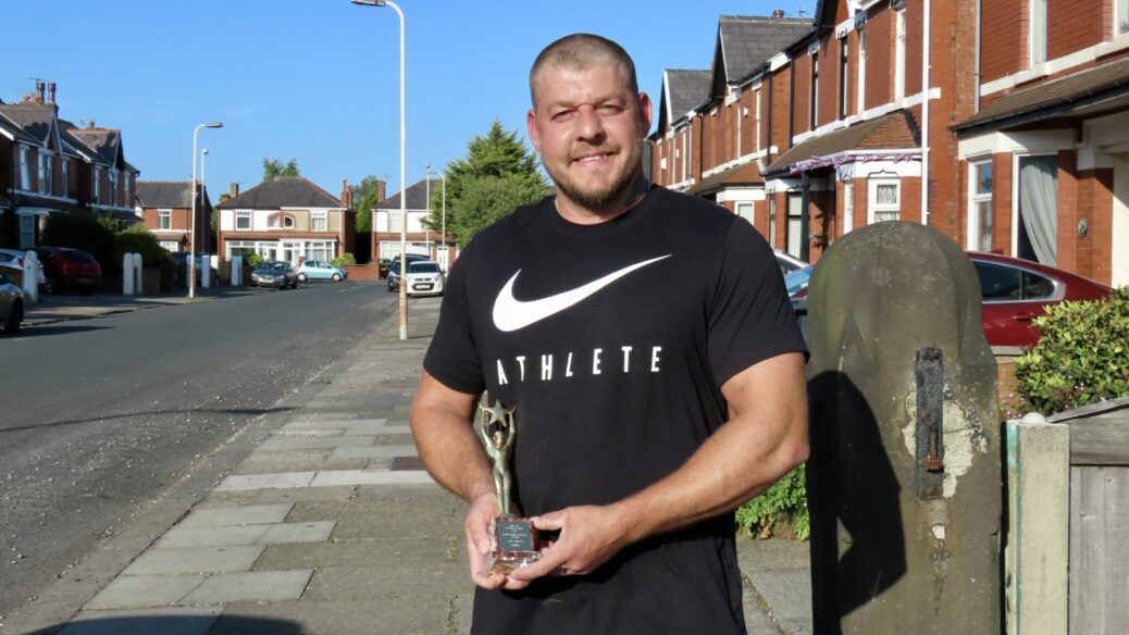 Josh Cropper has been awarded the Sefton Courage Award, through the 2023 Pride Of Sefton Awards, after rescuing five dogs trapped in a blazing home in Southport. Photo by Stand Up For Southport