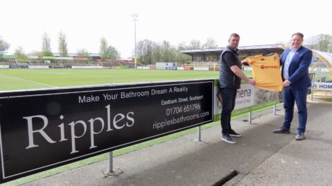 Ripples bathroom showroom in Southport proud to show its support to make Southport FC a success