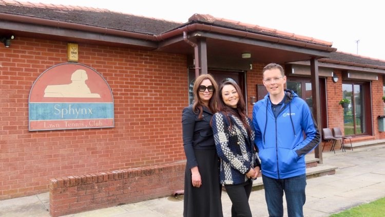 Over a quarter of a million pounds has been invested in creating some of the best tennis courts in the North West at Sphynx Tennis Club in Southport. Jamie Blundell from the tennis club with Serena and Taryn Silcock from Silcock Leisure Group. 