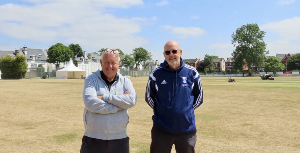 Southport and Birkdale Sports Club on Trafalgar Road in Southport. Cricket Club Chairman Andrew Carney (left) with Sports Club Chairman Tony Elwood. Photo by Andrew Brown Stand Up For Southport