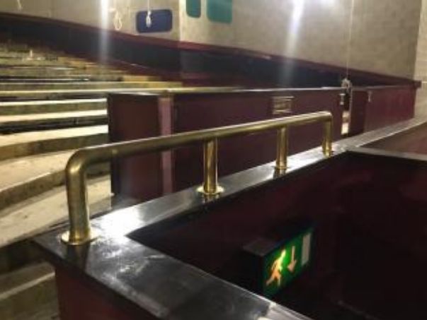 Brass hand rails from Southport Theatre