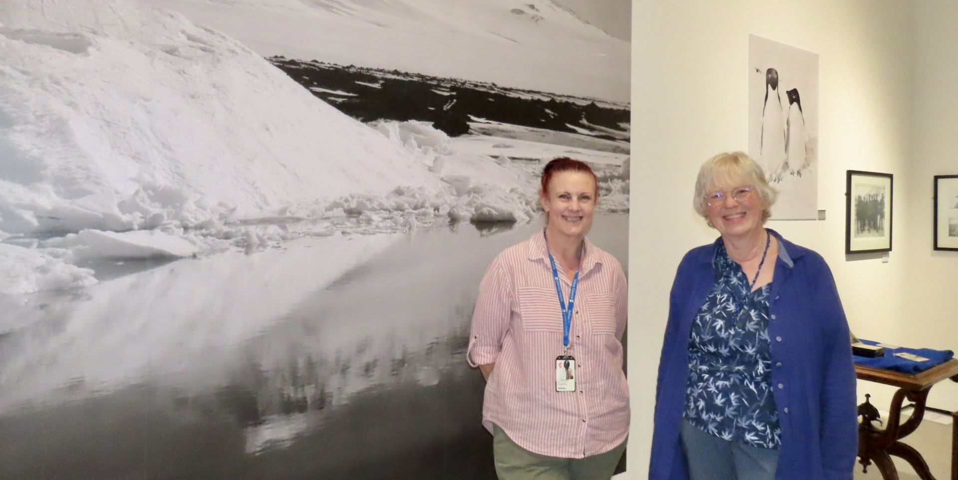 A new exhibition 'Herbert Ponting: Explorer and Photographer' is at The Atkinson in Southport from Saturday 10 June 2023 to Saturday 2 September 2023. Joanne Chamberlain (left) and Anne Strathie. Photo by Andrew Brown Stand Up For Southport
