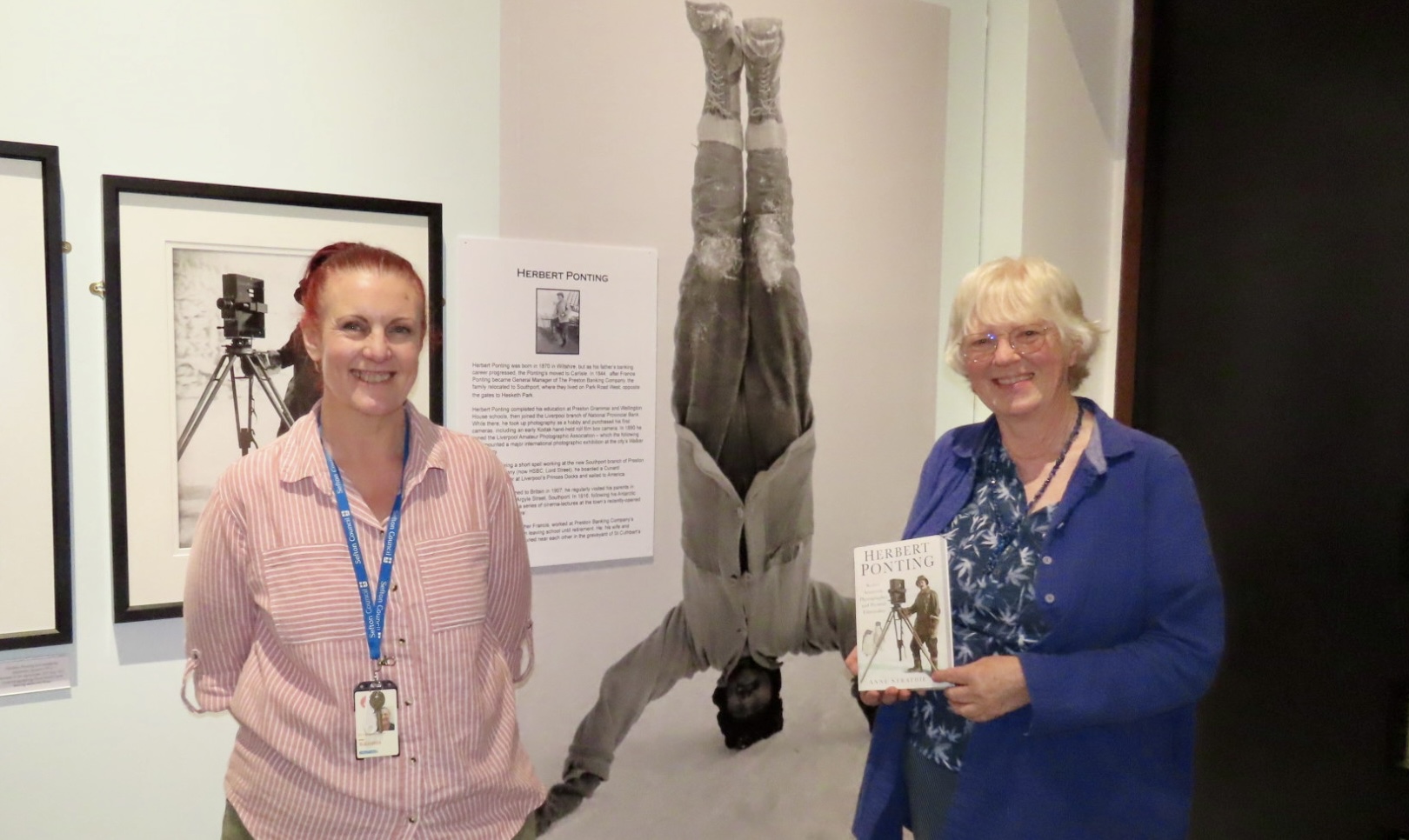 A new exhibition 'Herbert Ponting: Explorer and Photographer' is at The Atkinson in Southport from Saturday 10 June 2023  to Saturday 2 September 2023. Joanne Chamberlain (left) and Anne Strathie. Photo by Andrew Brown Stand Up For Southport