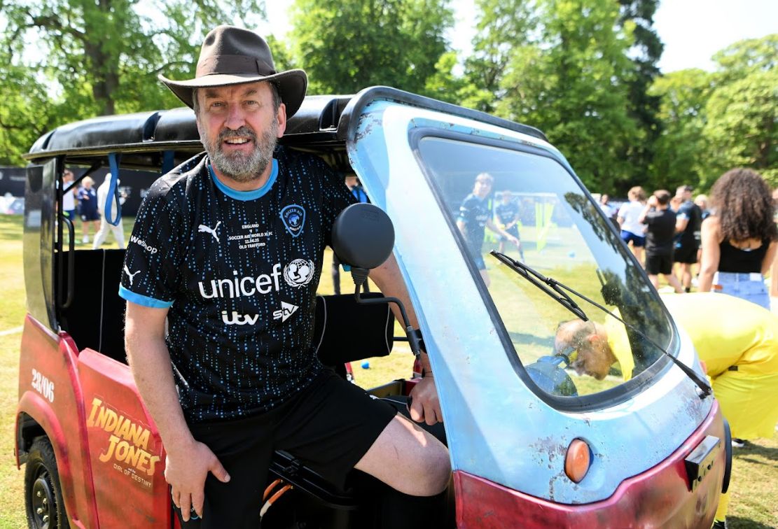 Southport comedian, writer and podcaster Lee Mack was victorious as he was part of the winning World XI team inSoccer Aid for UNICEF 2023. Photo copyright Soccer Aid Productions and UNICEF