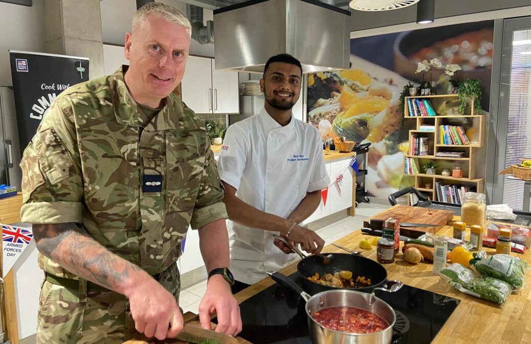 Southport reservist chef Anthony Morris represented the RAF in a national event to celebrate Armed Forces Week and Tescos support of military veterans and reservists