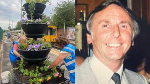 New four tiered planter created at Birkdale Train Station in memory of Ralph Gregson MBE