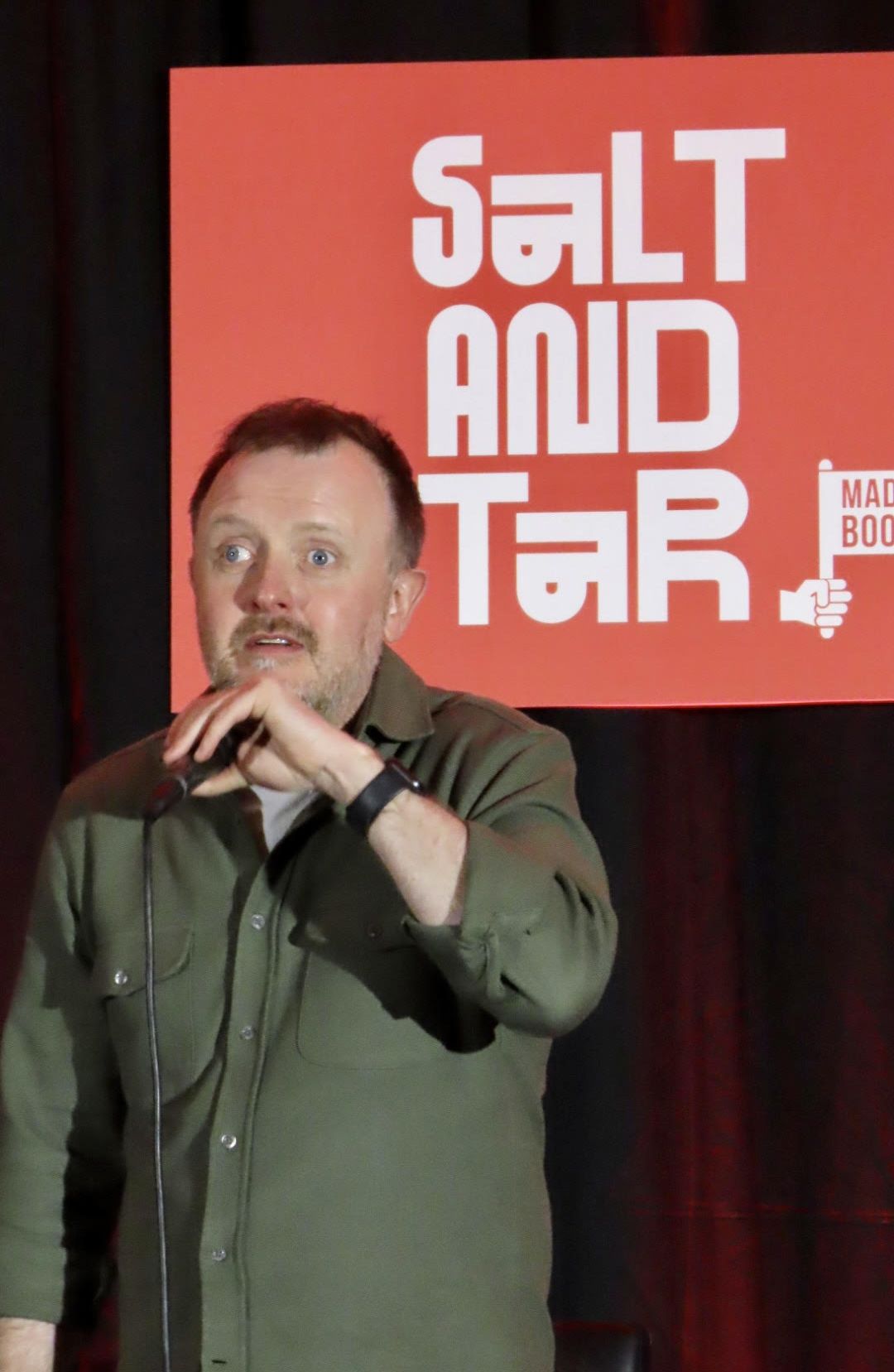 Chris McCausland at The Salt And Tar Comedy Weekender in Bootle. Photo by Andrew Brown of Stand Up For Southport